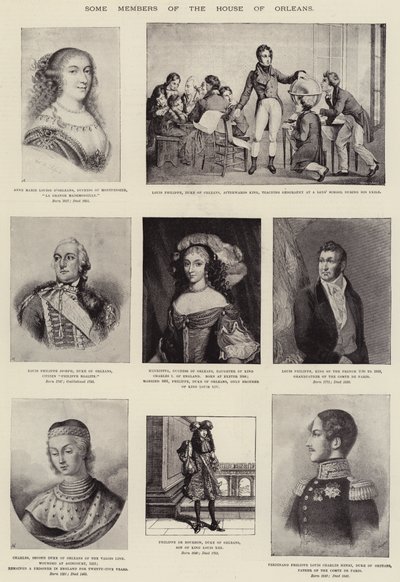 Some Members of the House of Orleans by English School